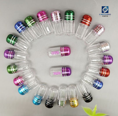 Achthoekige Lege Plastic Pillencapsules 2g met Aluminiumkappen